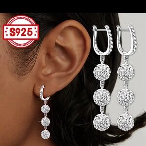 Elegant 925 Sterling Silver Dangle Earrings